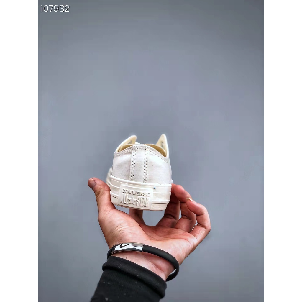 Giày Thể Thao Converse Vải Lụa Màu Trắng Cổ Điển Thời Trang Cho Nữ-1433