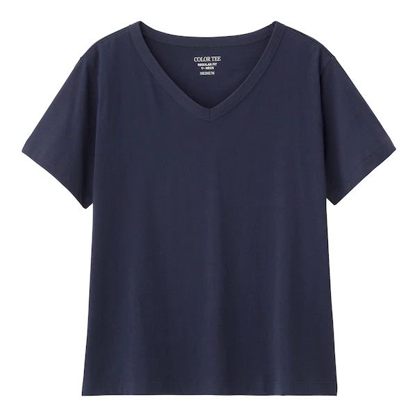 Áo Thun Cotton Nữ GU Color Tee V-Neck Chính Hãng 100% - GU Shop