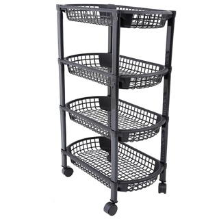 Kệ 4 Tầng Có Bánh Xe Di Chuyển Chắc Chắn Tiện Lợi