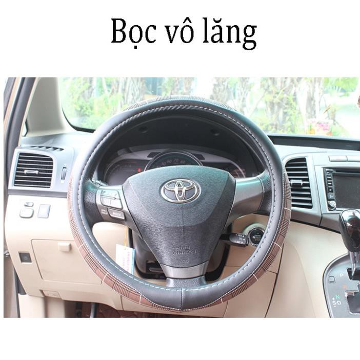 [Hàng cao cấp] Bọc vô lăng khâu chỉ xe hơi, ô tô giả da mềm chống trượt mã SWC8123