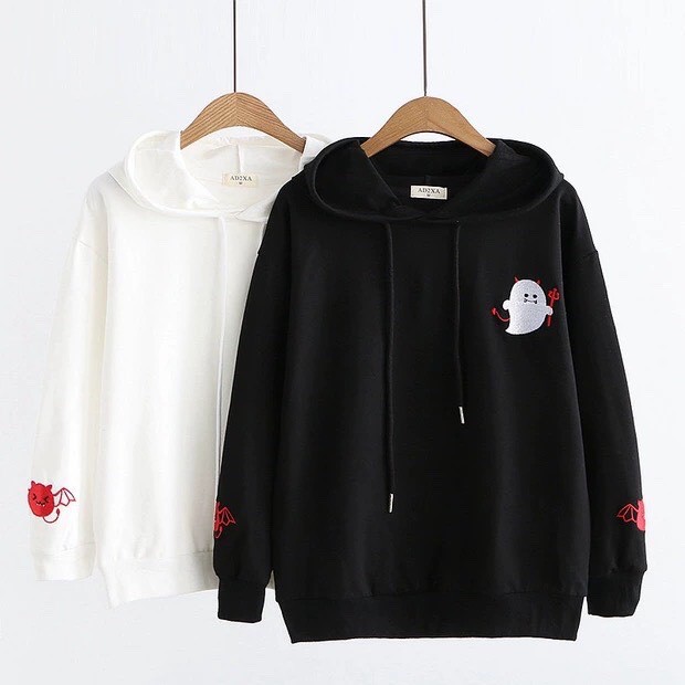 Áo Hoodie nam nữ hình quỷ nhỏ siêu xinh