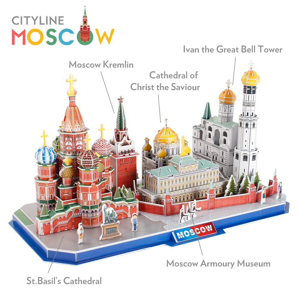 Mô hình giấy 3D CubicFun - City Line Moscow Nga - MC266h