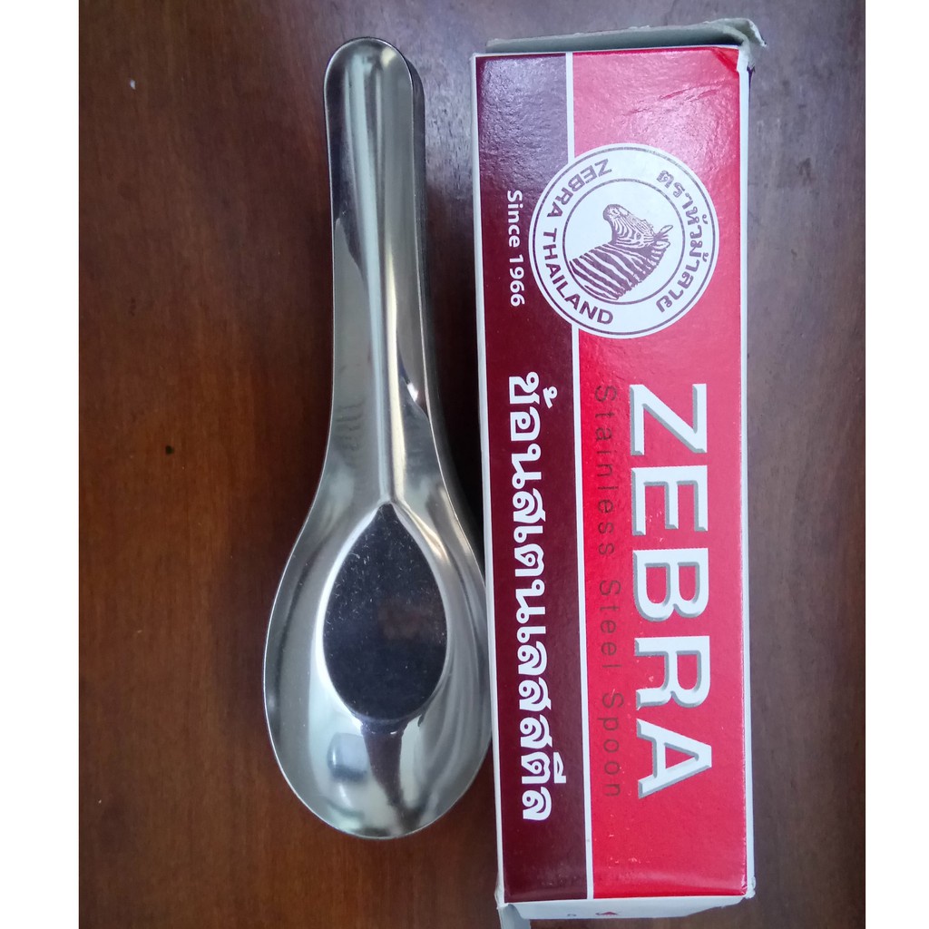 Hàng nhập khẩu chính hãng zebra Thái Lan] combo 6 muỗng Zebra không gỉ bền đẹp"