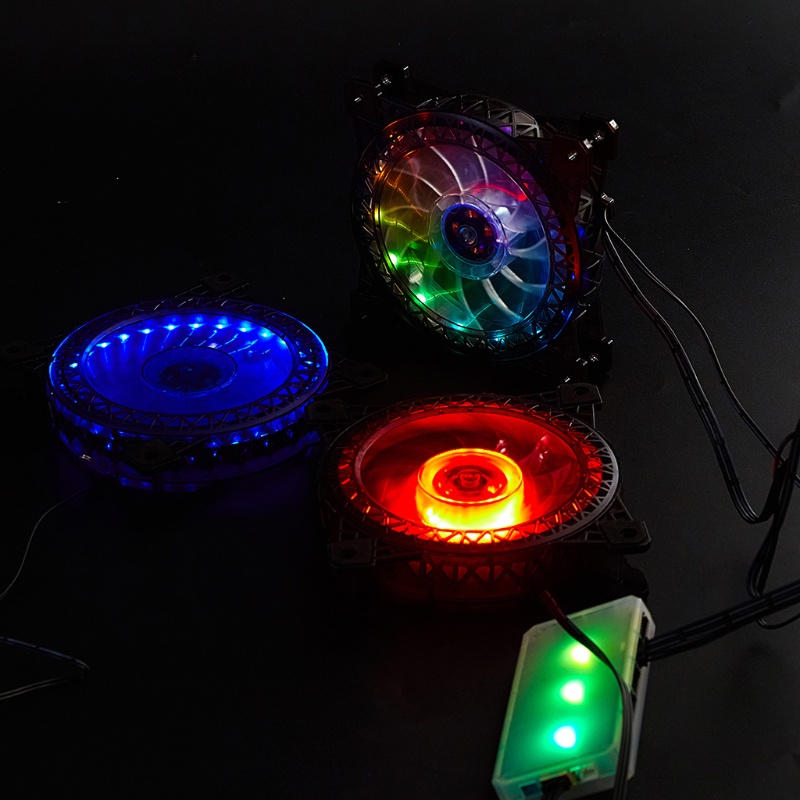Quạt tản nhiệt RGB 120mm điều chỉnh được độ yên tĩnh 4Pin + 6Pin cho máy tính | BigBuy360 - bigbuy360.vn