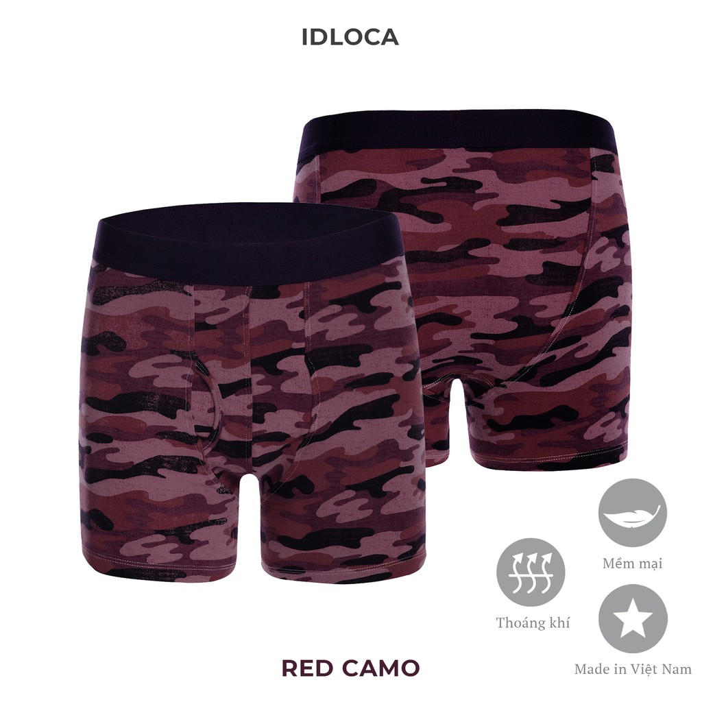 Quần Boxer THE RED CAMO màu đỏ - Họa tiết rằn ri