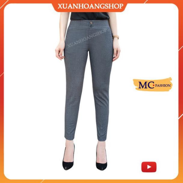 Quần Tây Nữ Mc Fashion Dáng Quần Âu Nữ, Kiểu Công Sở, Lưng Cao, Ống Côn, 3 Màu Đẹp(Đen, Xanh Tím Than, Ghi Xám) Q0279 .