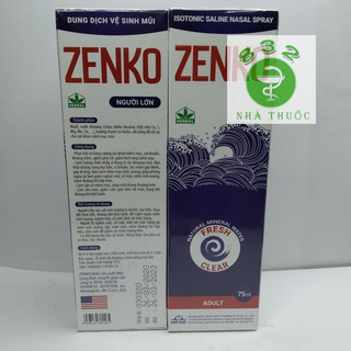 DUNG DỊCH VỆ SINH MŨI ZENKO lọ 75ml