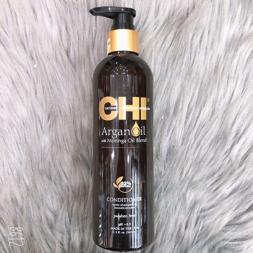 Cặp dầu gội - xả CHI  Argan Oil ml dành cho tóc hư tổn