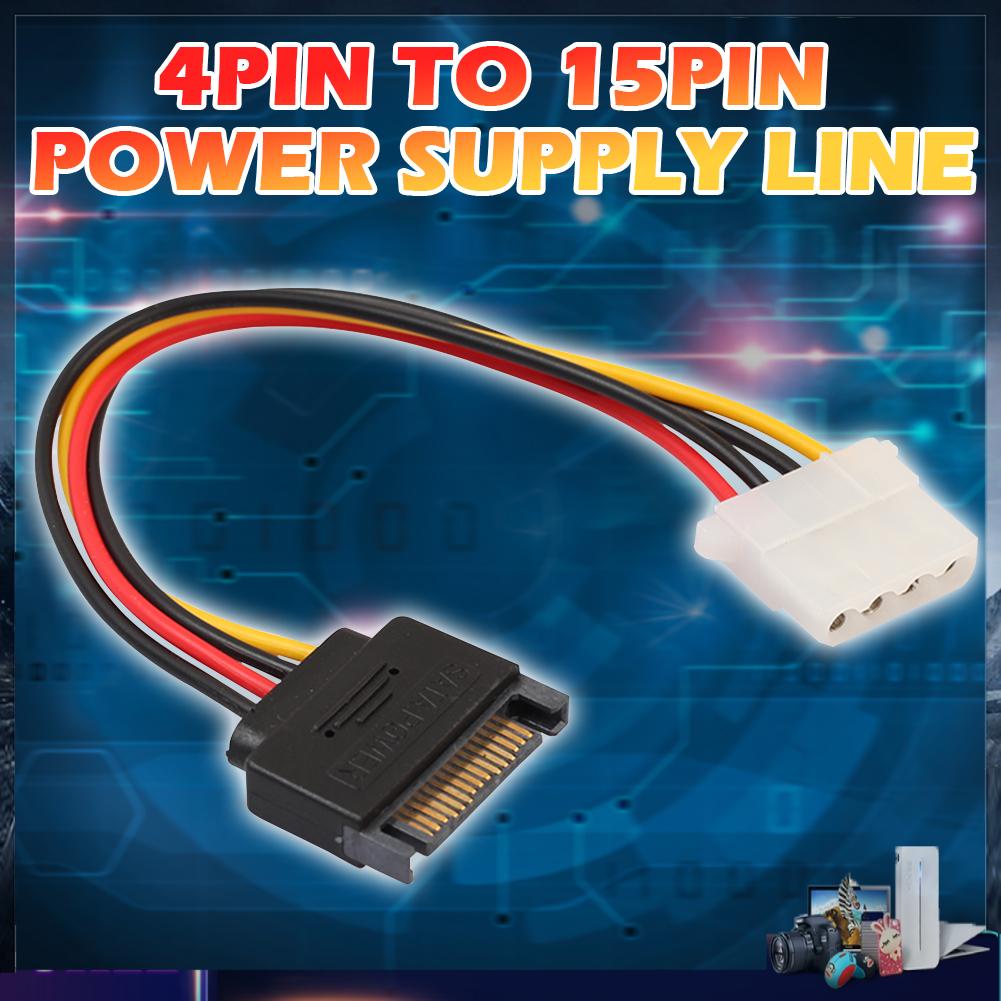 Cáp nguồn 8 inch SATA 15-Pin 4-Pin cho máy tính