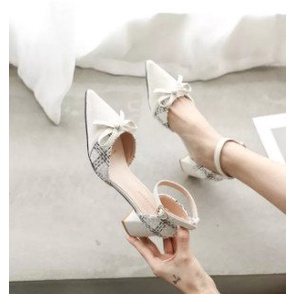 Giày sandal bít mũi gót trụ tròn 5cm - mã CG-0592 giaynu99