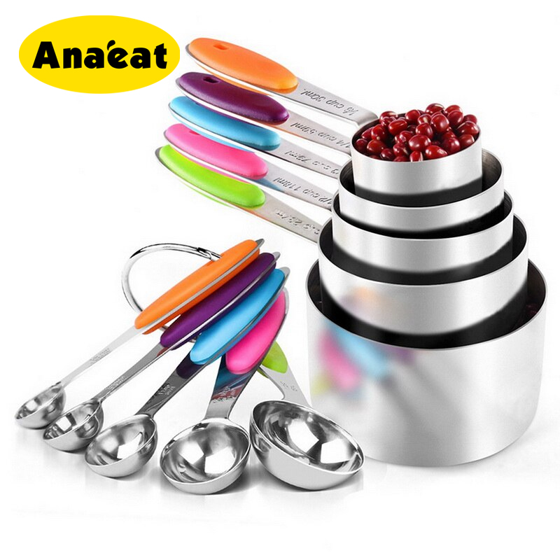 Bộ 10 Muỗng ANAEAT Đo Lường Nguyên Liệu Bằng Thép Không Gỉ