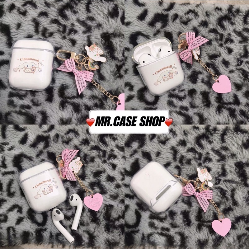 Vỏ bọc tai nghe airpod 1/2/3/Pro Hình Thỏ Móc Tim Xinh - Mr.Case