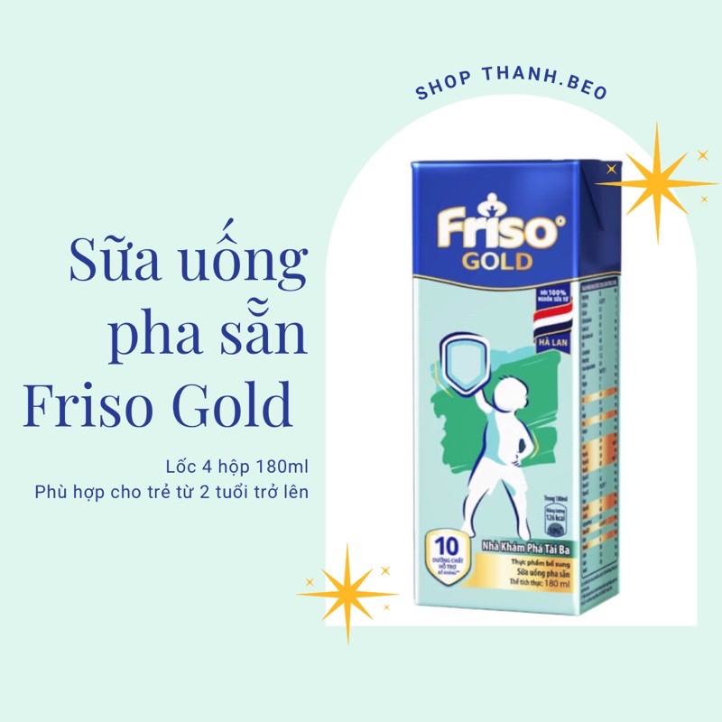 |Lốc 4 hộp| Sữa uống dinh dưỡng pha sẵn Friso Gold số 4