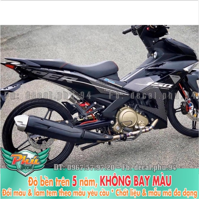 Tem rời Exciter 150 Sniper đen bóng -1
