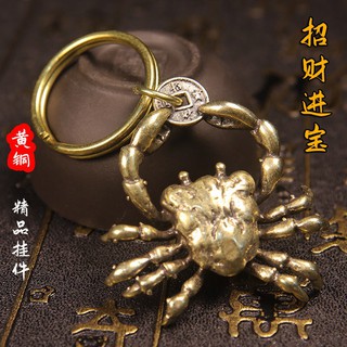 Mặt dây chuyền hình cua may mắn bằng đồng thau