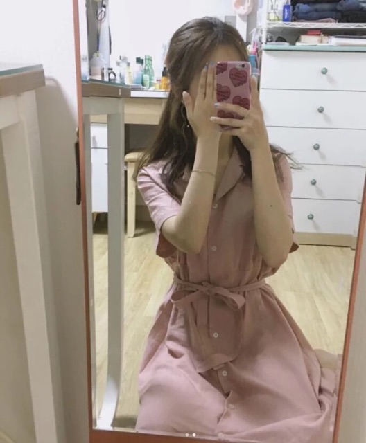 Váy sơ mi buộc eo order