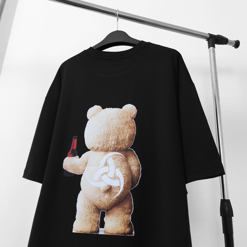 Áo thun oversize in 2 mặt gấu Teddy, áo phông nam nữ ngắn tay unisex Odin Clothing