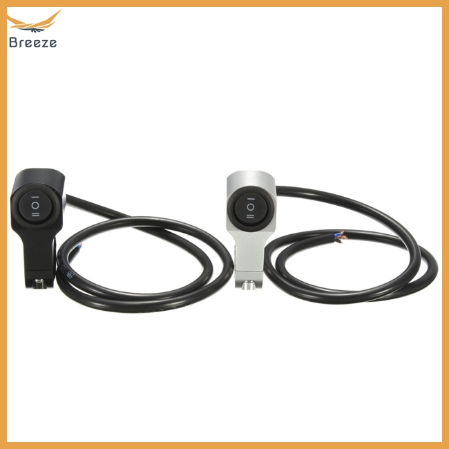 breeze Motorcycle Headlight Switch Handlebar Light Spotlight 3-setting Button Switch 12v Aluminium Alloy Modified