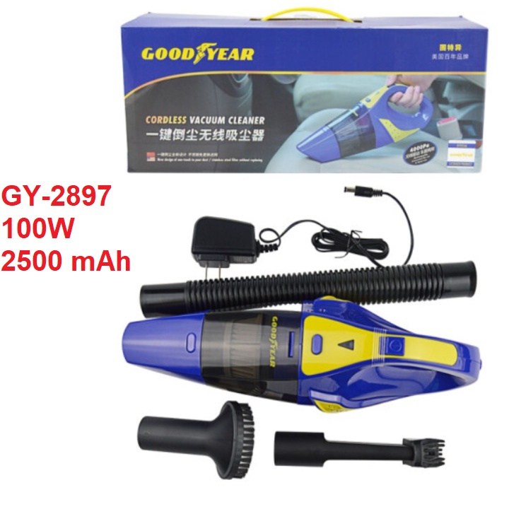 Máy hút bụi cầm tay không cao cấp Goodyear GY-2897, 100W, 2500mAh, Vacuum Cleaners Goodyear