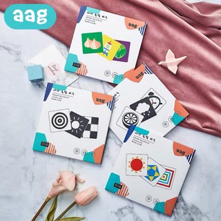 Bộ Thẻ Kích Thích Thị Giác AAG Cho Trẻ Từ 0-36M Gồm 4 Cuốn Đen Trắng Và Màu Sắc