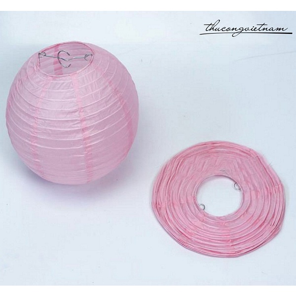Lồng đèn giấy xếp tròn trơn