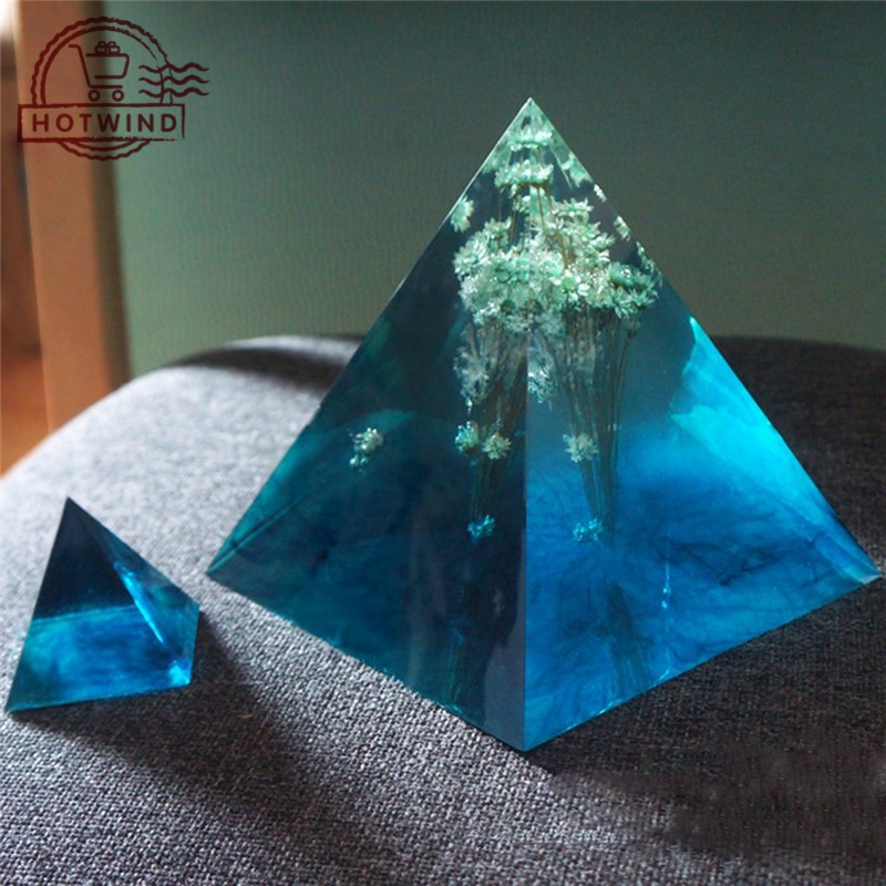 HW 15cm Large Pyramid DIY Silicone Mould Epoxy Resin Jewelry Casting Mold Handcraft Ornaments Tool