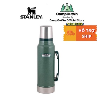 Bình giữ nhiệt Stanley cắm trại du lịch phích bình giữ nhiệt Mỹ 1L campoutvn A137