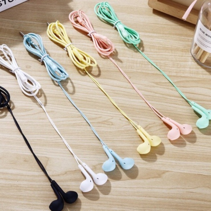 U19 dây tai nghe tai macaron chuyển động dây điều khiển dây chuyền với ống tai nghe MCG u88