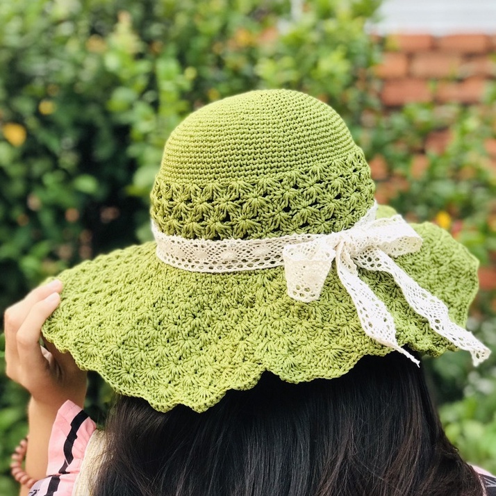 ⚡GIÁ SỐC⚡ NÓN HANDMADE RỘNG VÀNH MŨI SÒ SIÊU ĐẸP-AVS