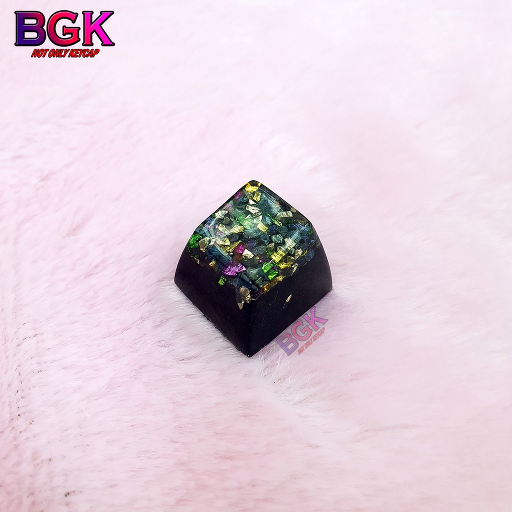 Keycap Lẻ Tinh Thể Ngũ Sắc ColorFul Crystal Keycap SA profile ( keycap resin độc lạ )( Keycap Artisan )