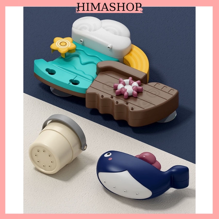 Bộ Đồ Chơi Nhà Tắm, Phòng Tắm Cho Bé Cá Voi Phun Nước HIMASHOP H029