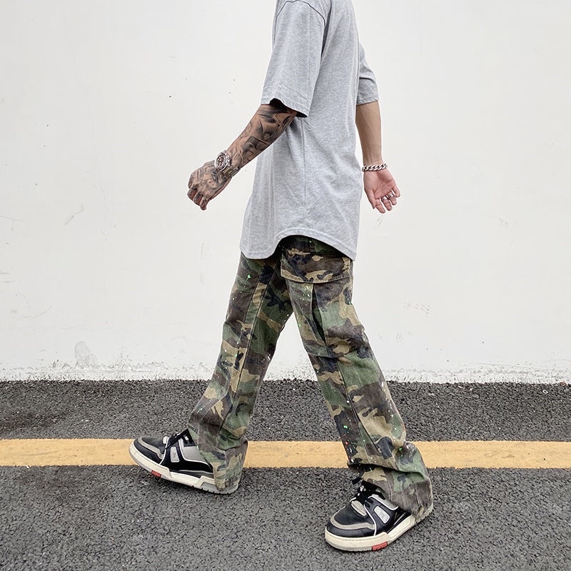 CAMO CARGO PANTS - QUẦN ỐNG SUÔNG RẰN RI