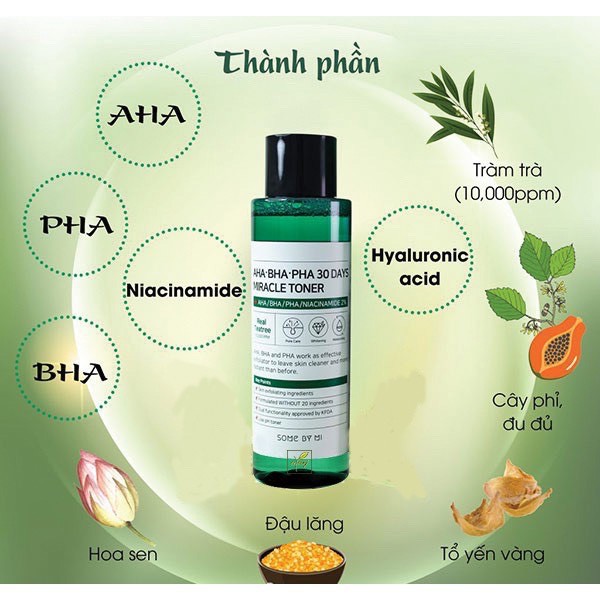 Nước Hoa Hồng Some By Mi AHA BHA PHA 30 Days Miracle Toner 150m | BigBuy360 - bigbuy360.vn