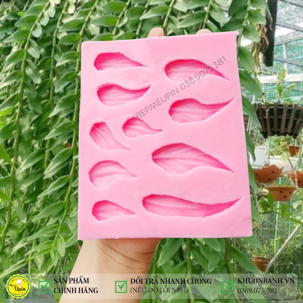 Khuôn silicon 4d lá hoa loa kèn làm thạch rau câu agra xôi đậu fondant bánh sinh nhật
