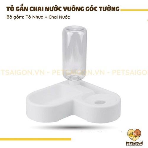 TÔ GẮN CHAI NƯỚC VUÔNG GÓC TƯỜNG