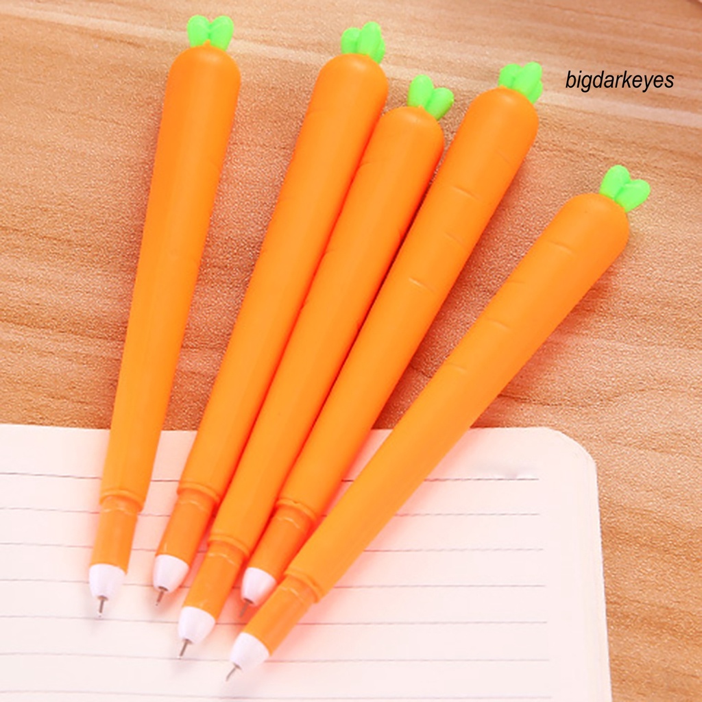 Bút Mực Gel Đen Ngòi 0.5mm Hình Củ Cà Rốt Sáng Tạo