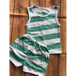 BỘ BA LỖ KẺ COTTON CHO BÉ