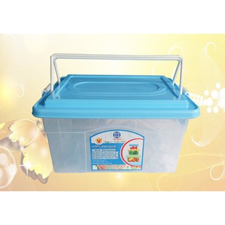 Hộp đựng thức ăn có quai xách 6521, Hộp nhựa đựng thực phẩm size trung và nhỏ ,thức ăn, rau củ quả có quai xách cầm tay