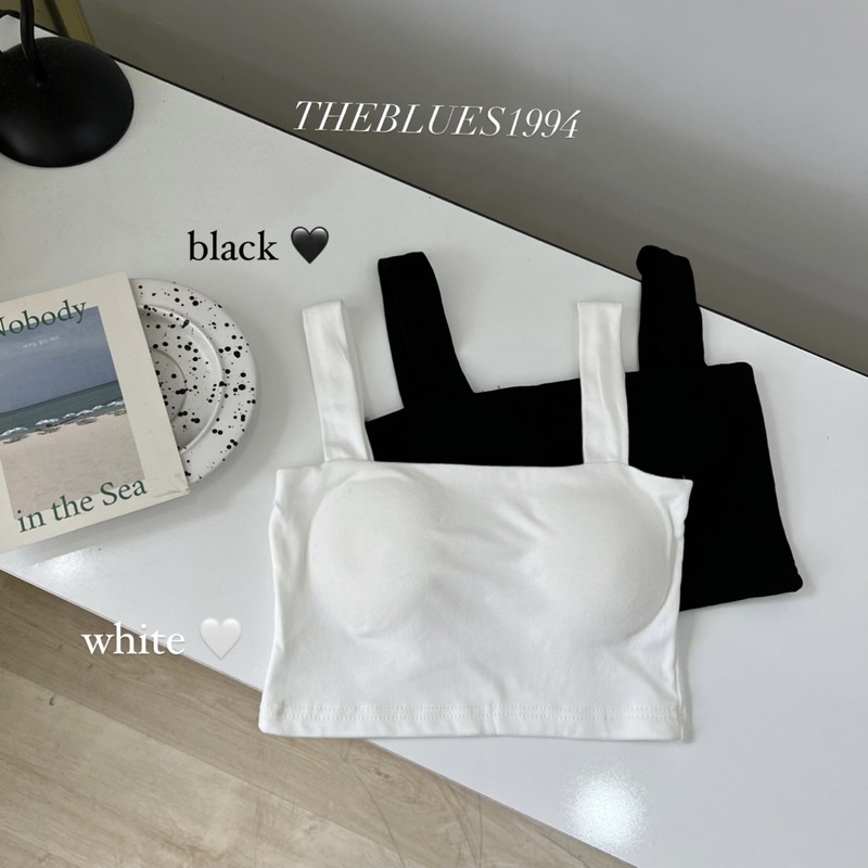 Áo Hai Dây Bản To Mút Ngực Dáng Croptop