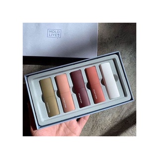 Set 5 son sáp Hold Live Thỏi Special Lip Jewelry Box MOUSSE VELVET LIPSTICK