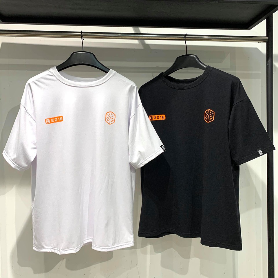 Áo thun unisex swe lửa logo cam 2 màu Full tag chính hãng áo thun tay lỡ nam nữ chất cotton | BigBuy360 - bigbuy360.vn