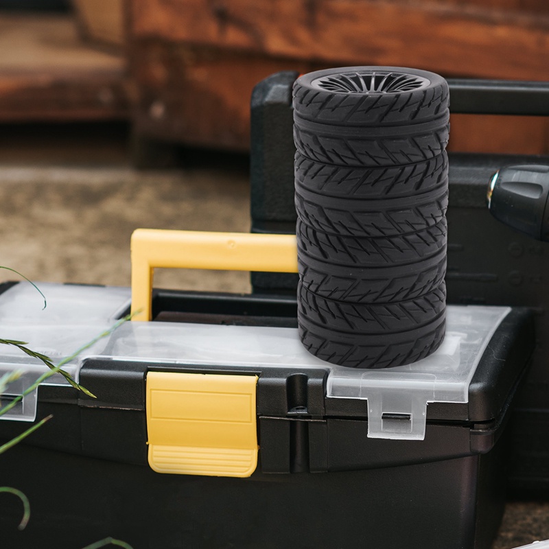 Bộ 4 Bánh Xe Cao Su Cho Xe Hơi Điều Khiển Từ Xa SG1603 SG1604 SG 1603 UDIRC UD1601 UD1602 UD1603 UD1604 1 / 16