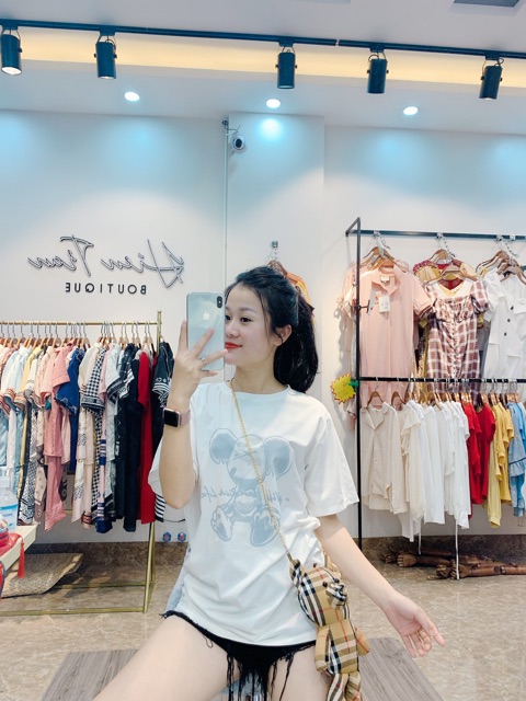 [ ÁO THUN ] Áo phông Free size nhiều mẫu, chất cotton,form giấu quần,hàng Quảng Châu, ảnh shop tự chụp