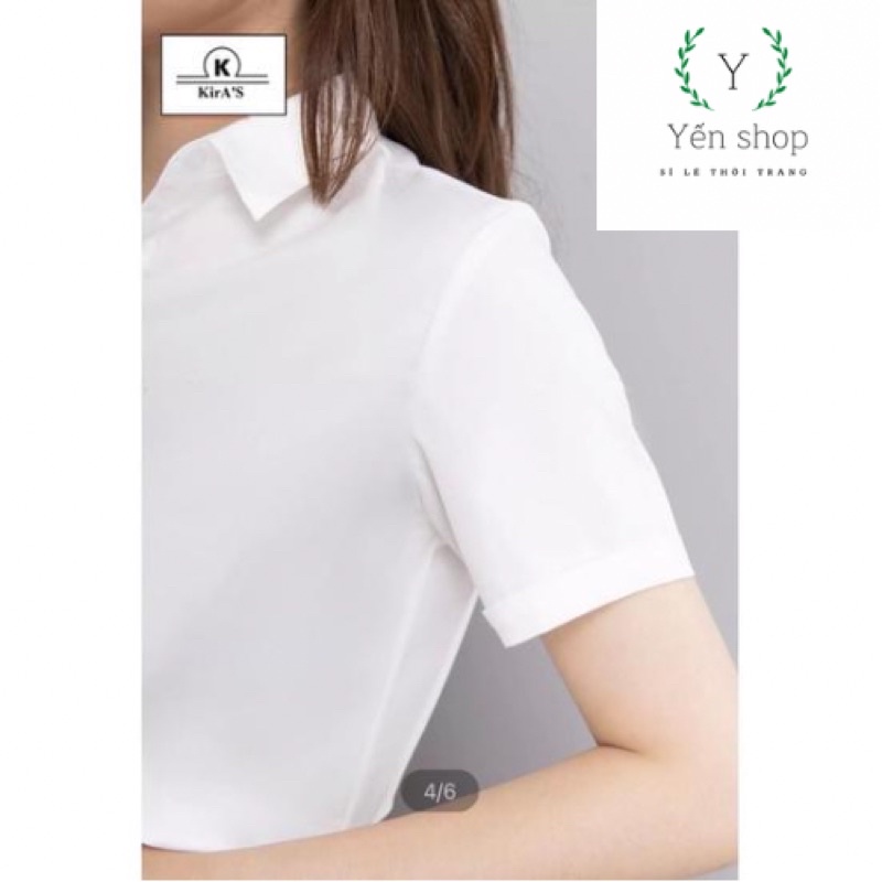 Áo sơ mi trăng cộc tay