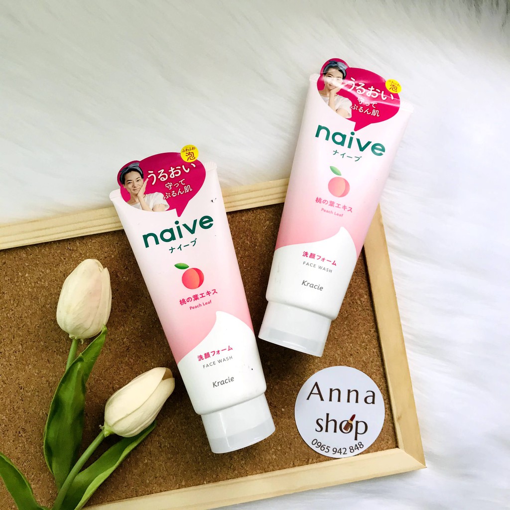 ANNA_Sữa rửa mặt Kracie Naive Face Wash 130g của Nhật Bản