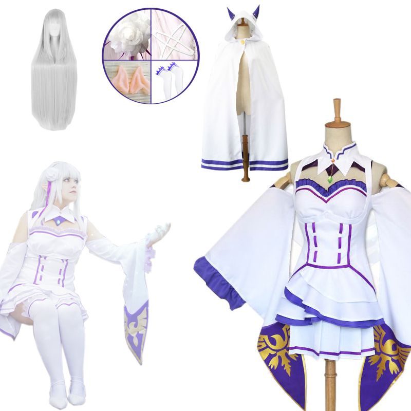 Bộ Áo Choàng Hóa Trang emilia Độc Đáo Cho Nữ Dịp halloween