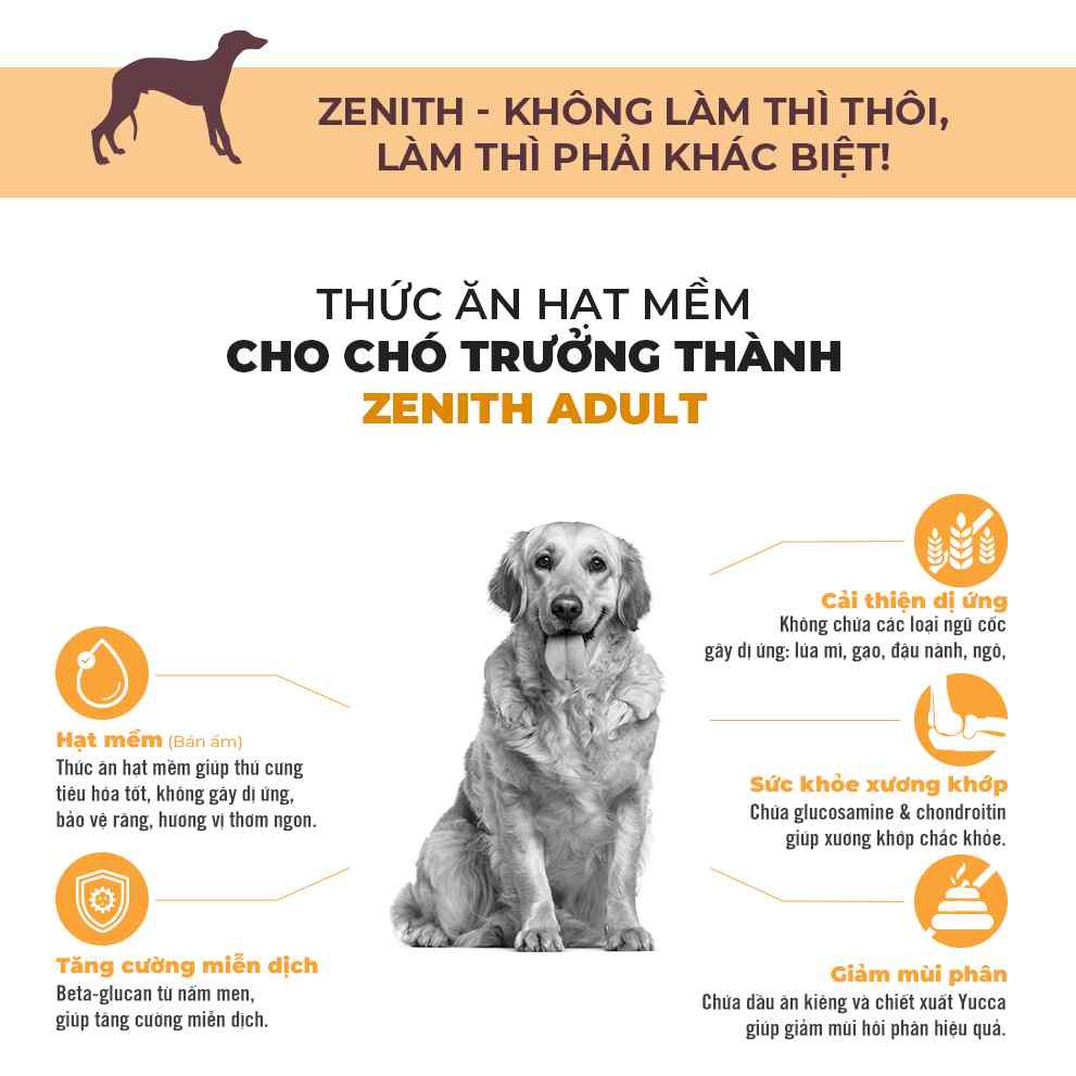 THỨC ĂN HẠT MỀM DUY NHẤT TẠI VIỆT NAM CHO CÚN NHỎ ZENITH GÓI 300GRAM