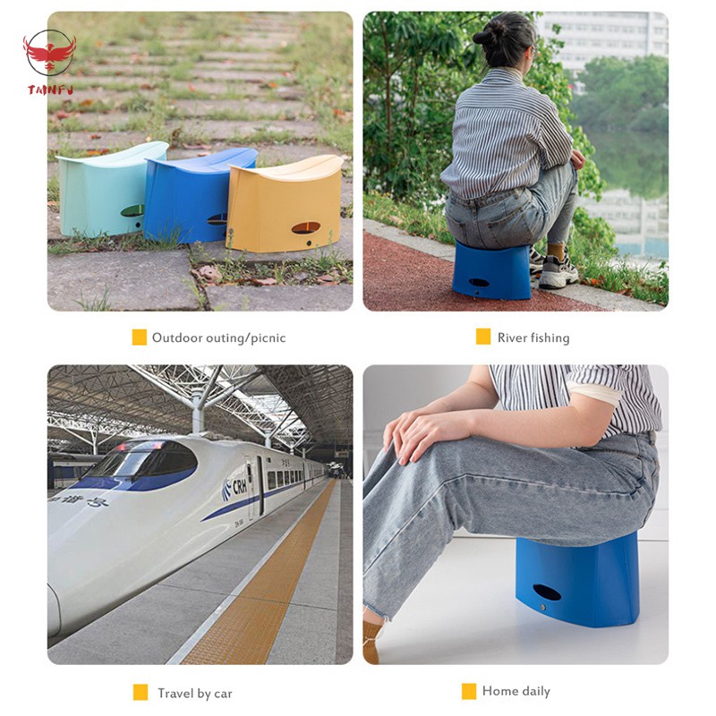 Ghế đẩu giấy xếp tiện dụng dùng khi đi cắm trại/câu cá du lịch ngoài trời