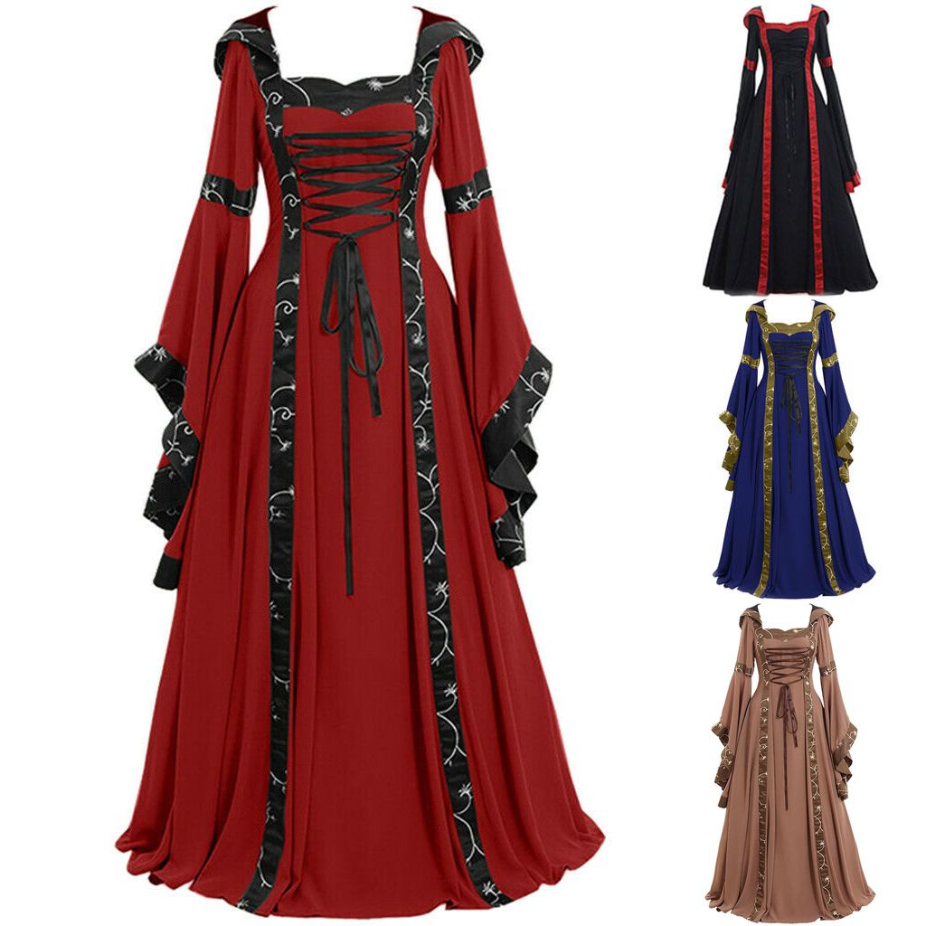 Đầm thời trung cổ hóa trang Halloween phù hợp làm quà tặng vintage phong cách gothic cho nữ