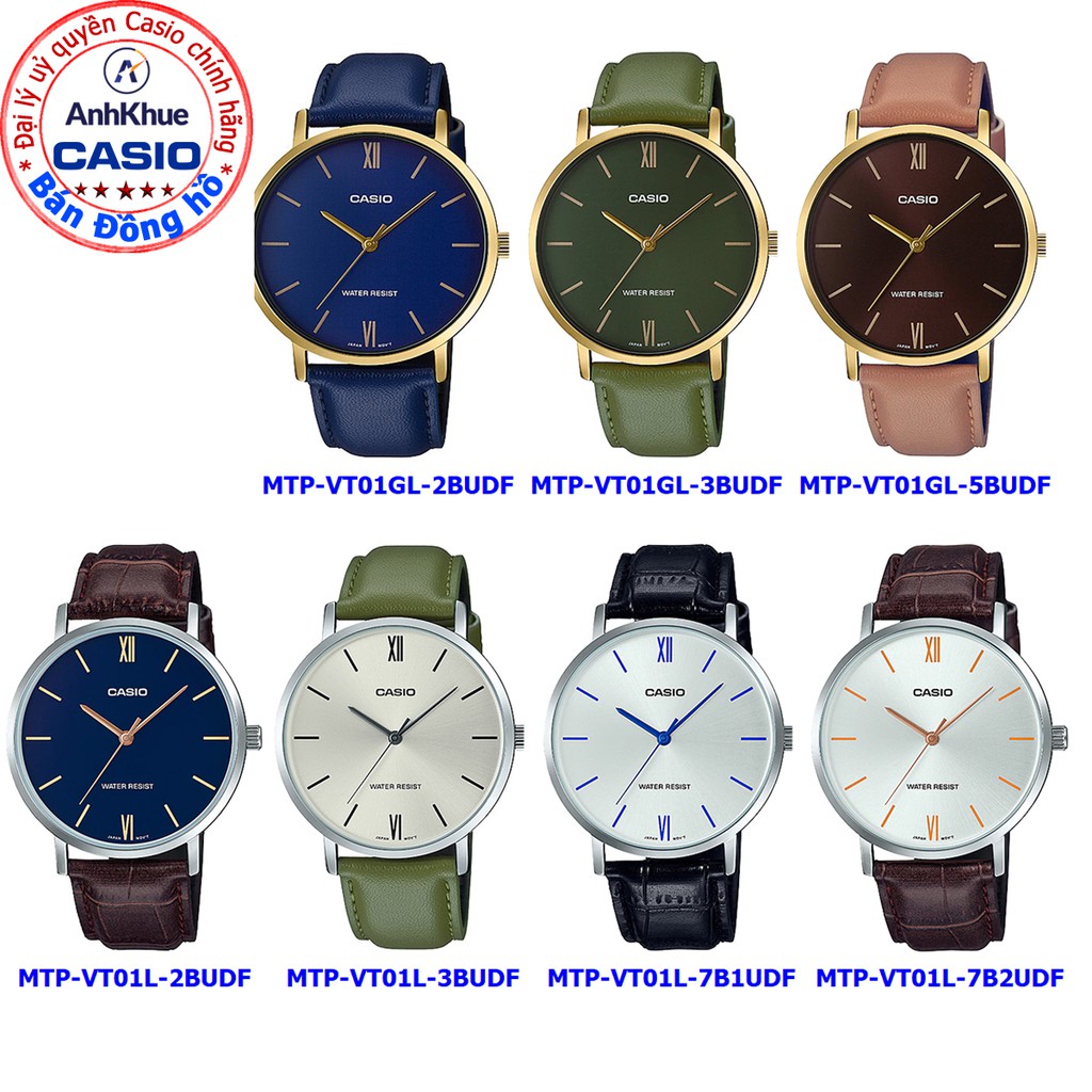 Đồng hồ nam Casio MTP-VT01 MTP-VT01L MTP-VT01GL chính hãng Anh Khuê bảo hành 1 năm d